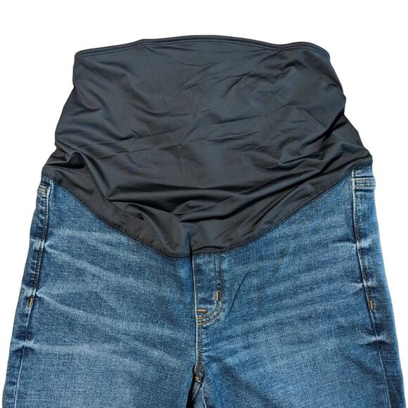 J. Crew Maternity Jeans 28 / 6 Over Belly Distressed Preppy Stretch Medium Wash - Picture 3 of 7